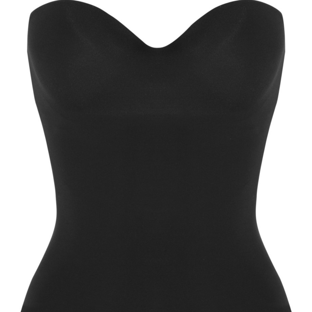 Women's Black Mat De Luxe Forming Thong Bodysuit Wolford SD missing straps.